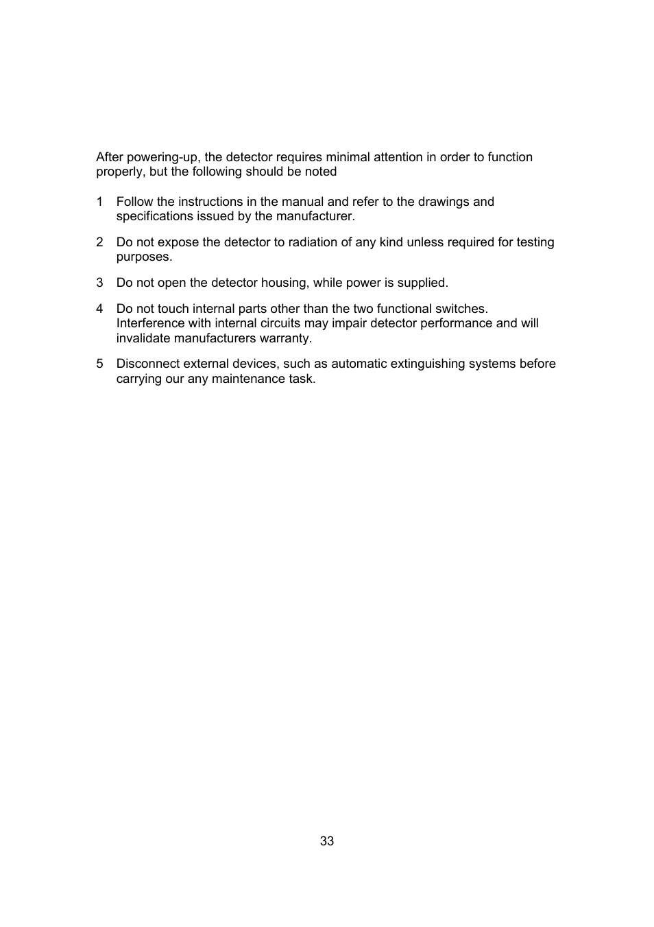 6 safety precautions | Spectrex 20/20U (UB) - UV Flame Detector User Manual | Page 41 / 57