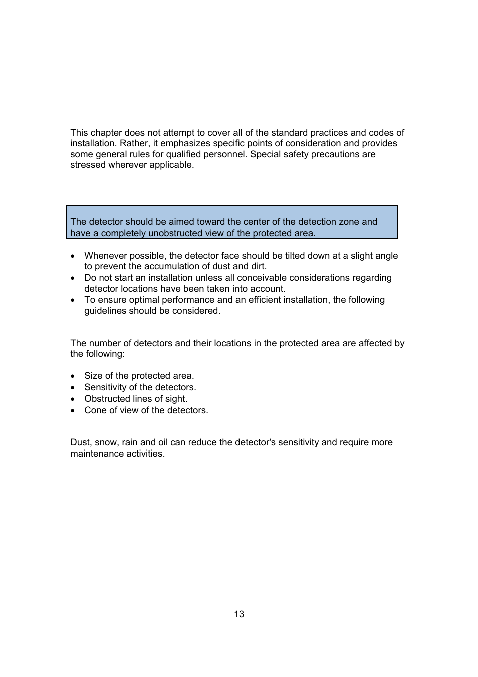 Installation instructions, 1 introduction, 2 general considerations | Spectrex 20/20F - Fast UV/IR Flame Detector User Manual | Page 19 / 45