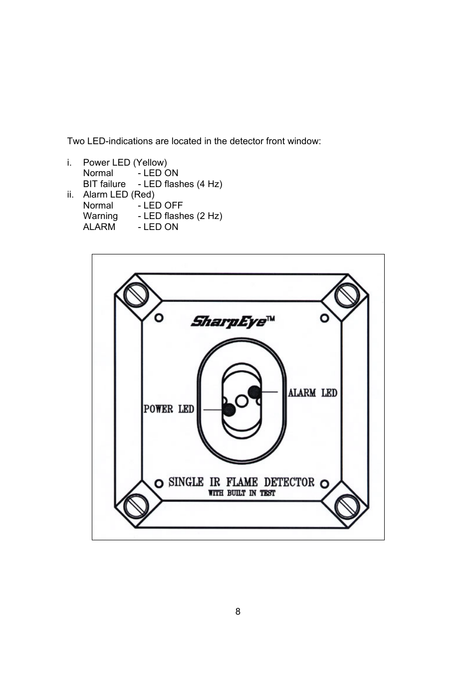 Operation | Spectrex 20/20R - Single IR Flame Detector User Manual | Page 16 / 62