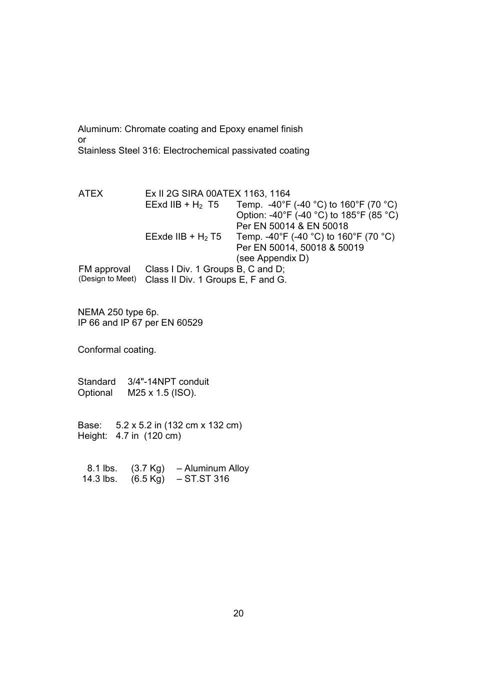 Spectrex 20/20R - Single IR Flame Detector User Manual | Page 28 / 62