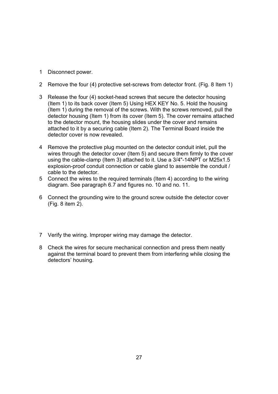 Spectrex 20/20R - Single IR Flame Detector User Manual | Page 35 / 62