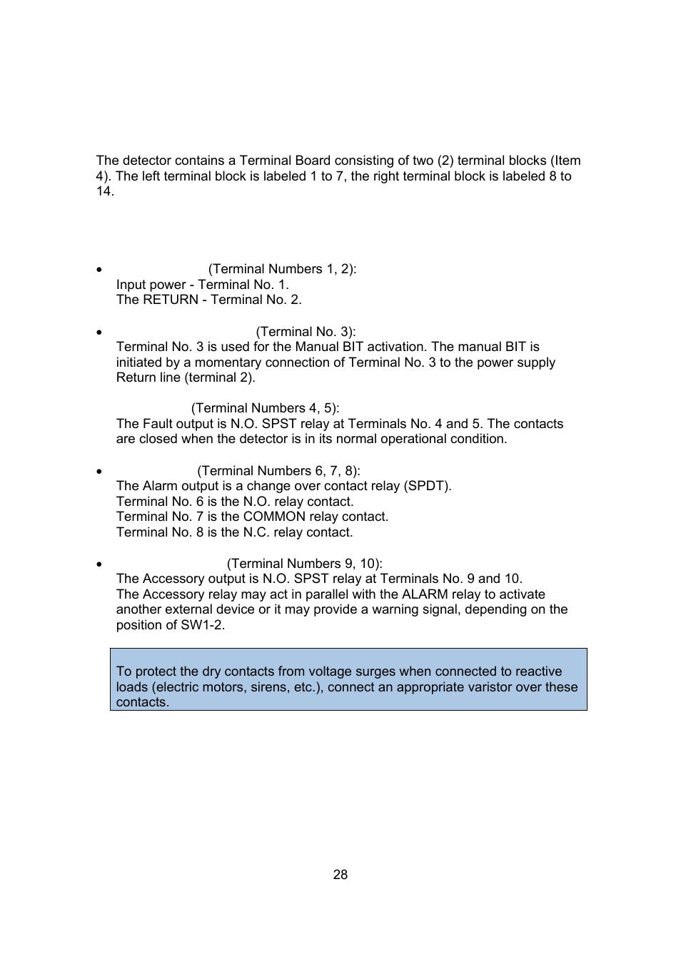 Spectrex 20/20R - Single IR Flame Detector User Manual | Page 36 / 62