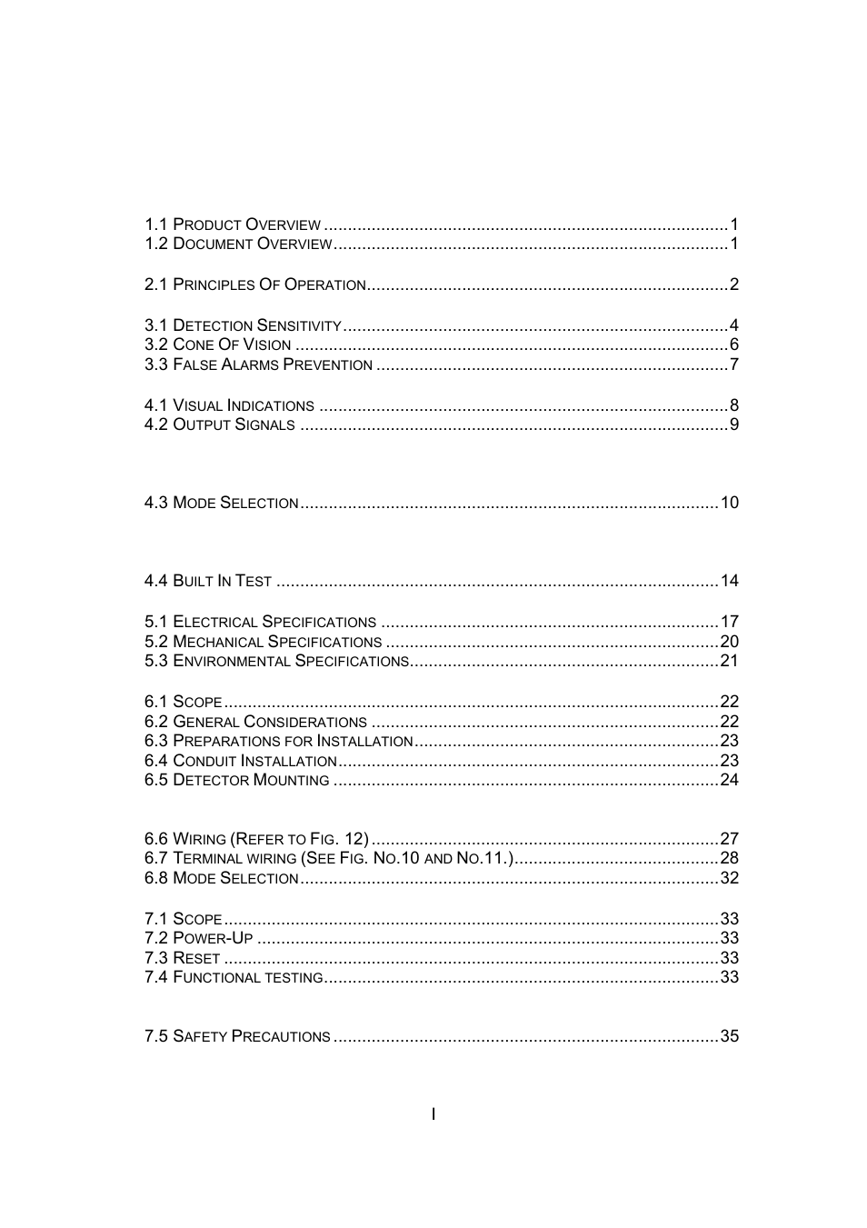 Spectrex 20/20R - Single IR Flame Detector User Manual | Page 5 / 62