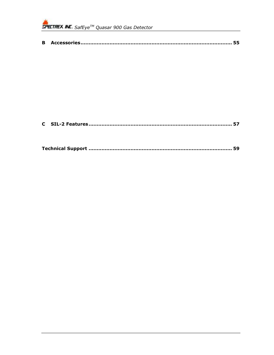 Spectrex Quasar 900 Open-Path Gas Detection System User Manual | Page 10 / 72