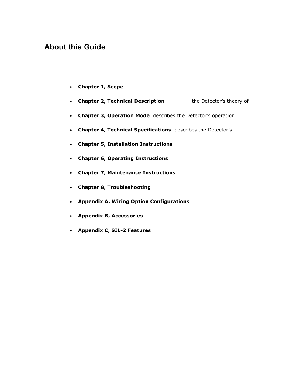 About this guide | Spectrex Quasar 900 Open-Path Gas Detection System User Manual | Page 5 / 72