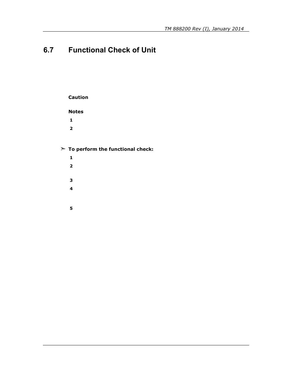 7 functional check of unit, Functional check of unit | Spectrex Quasar 900 Open-Path Gas Detection System User Manual | Page 53 / 72