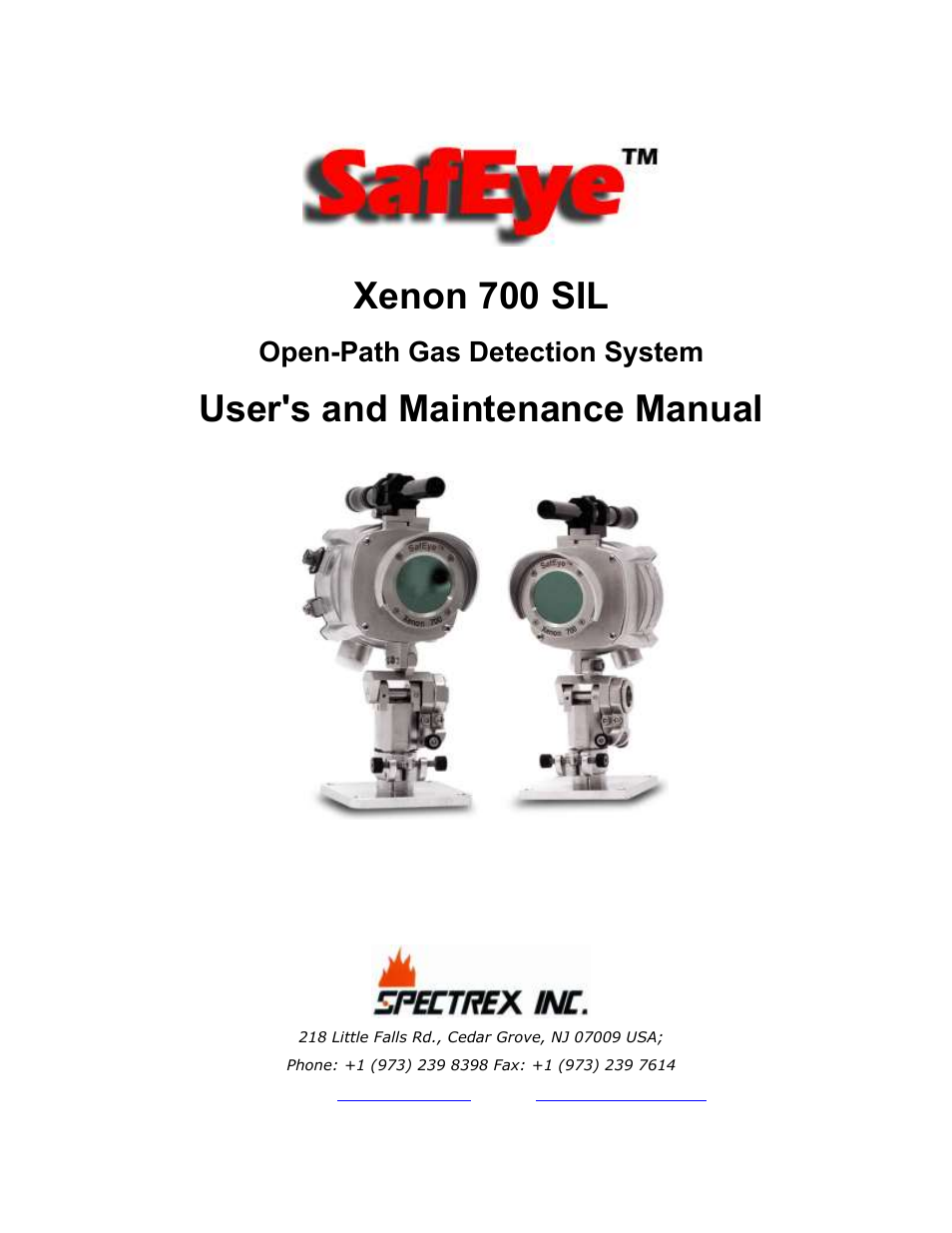 Spectrex Xenon 700 SIL Open-Path Gas Detection System User Manual | 76 pages