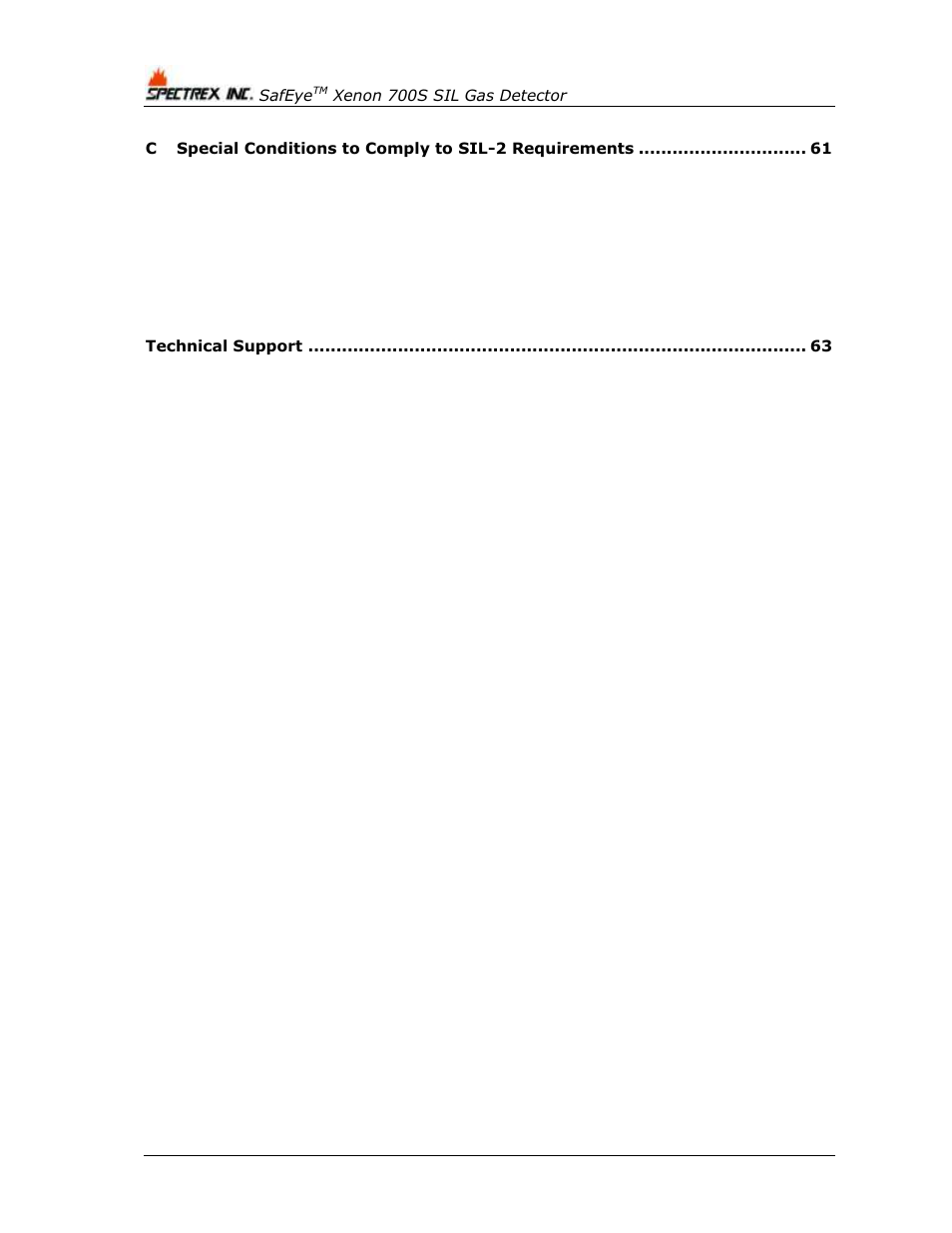 Spectrex Xenon 700 SIL Open-Path Gas Detection System User Manual | Page 10 / 76