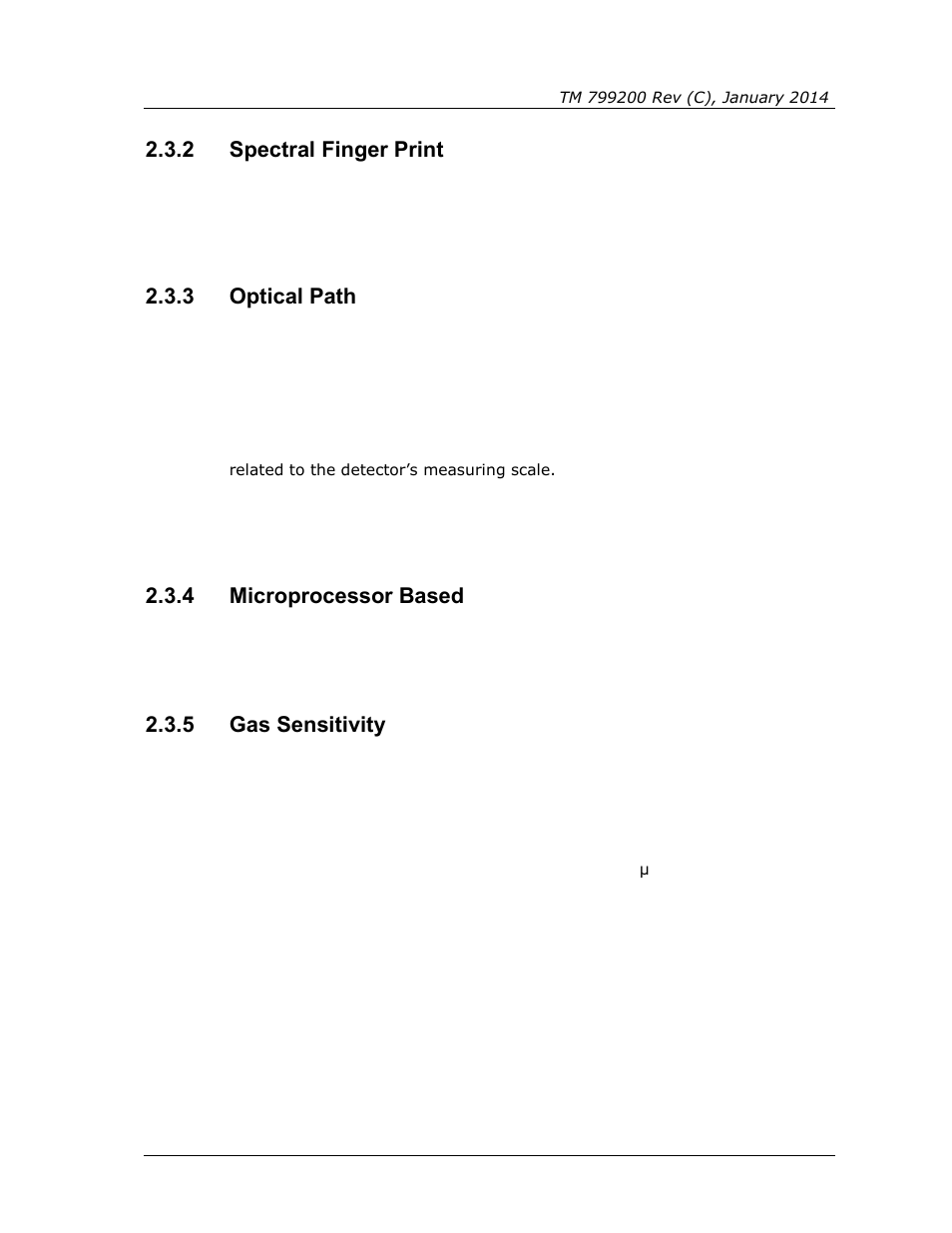 2 spectral finger print, 3 optical path, 4 microprocessor based | 5 gas sensitivity, Spectral finger print, Optical path, Microprocessor based, Gas sensitivity | Spectrex Xenon 700 SIL Open-Path Gas Detection System User Manual | Page 17 / 76