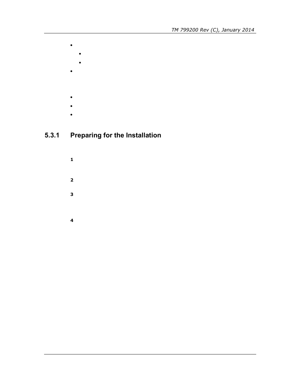 1 preparing for the installation, Preparing for the installation | Spectrex Xenon 700 SIL Open-Path Gas Detection System User Manual | Page 43 / 76