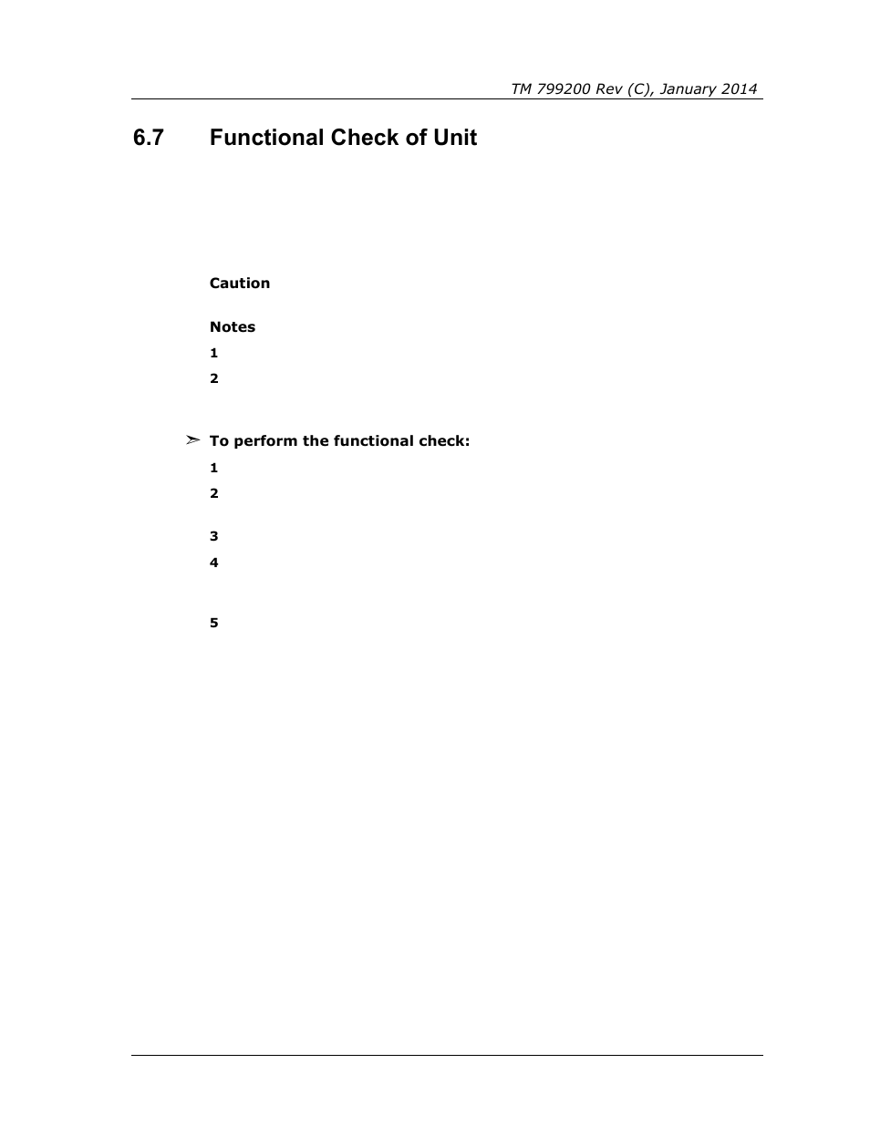 7 functional check of unit, Functional check of unit | Spectrex Xenon 700 SIL Open-Path Gas Detection System User Manual | Page 57 / 76