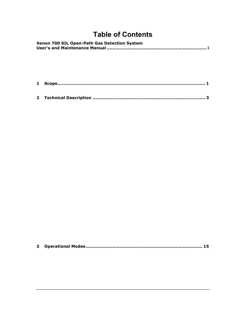 Spectrex Xenon 700 SIL Open-Path Gas Detection System User Manual | Page 7 / 76