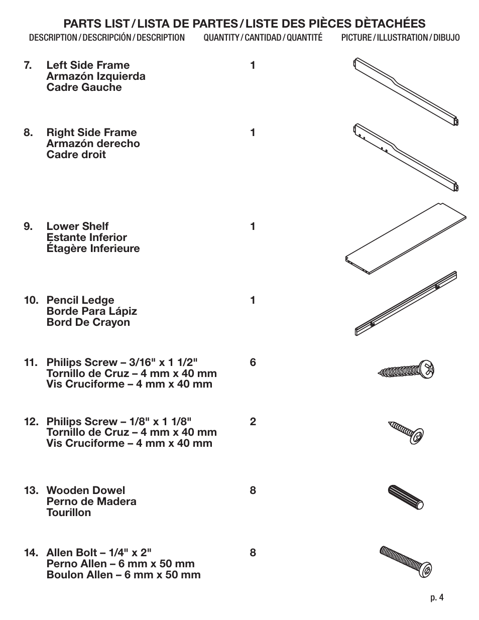 Studio Designs Americana II Drafting Table – 30 x 42 inches User Manual | Page 4 / 11