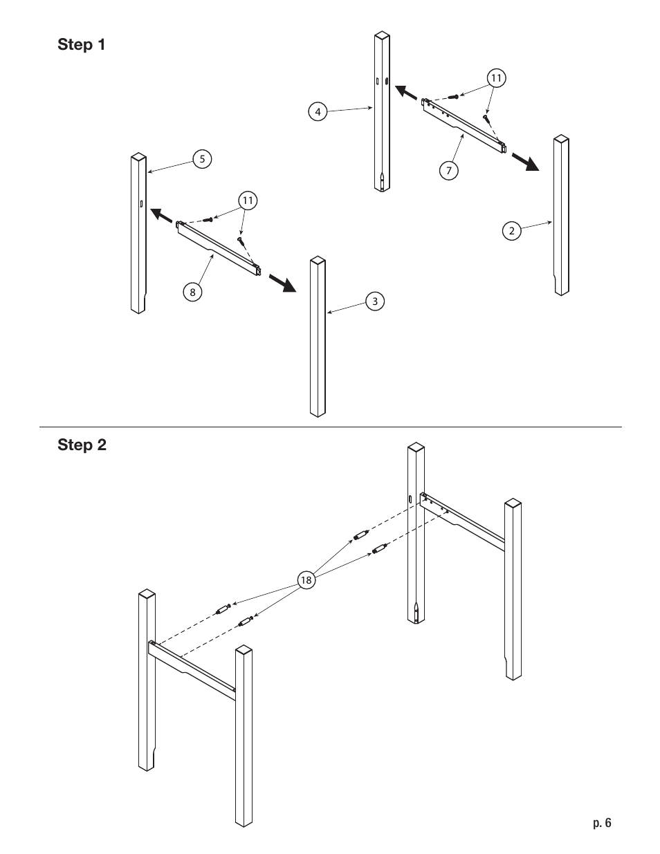 Step 1 step 2 | Studio Designs Americana II Drafting Table – 30 x 42 inches User Manual | Page 6 / 11