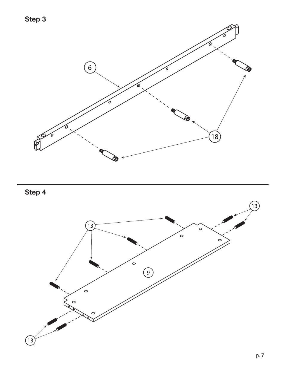 Studio Designs Americana II Drafting Table – 30 x 42 inches User Manual | Page 7 / 11