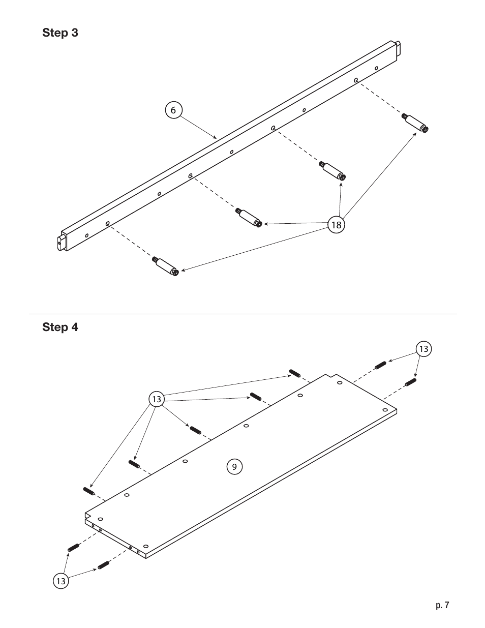 Studio Designs Americana II Drafting Table – 36 x 48 inches User Manual | Page 7 / 11