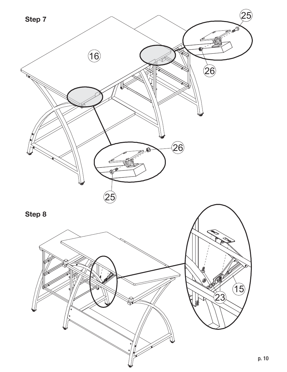 Studio Designs Comet Center with Stool User Manual | Page 10 / 13