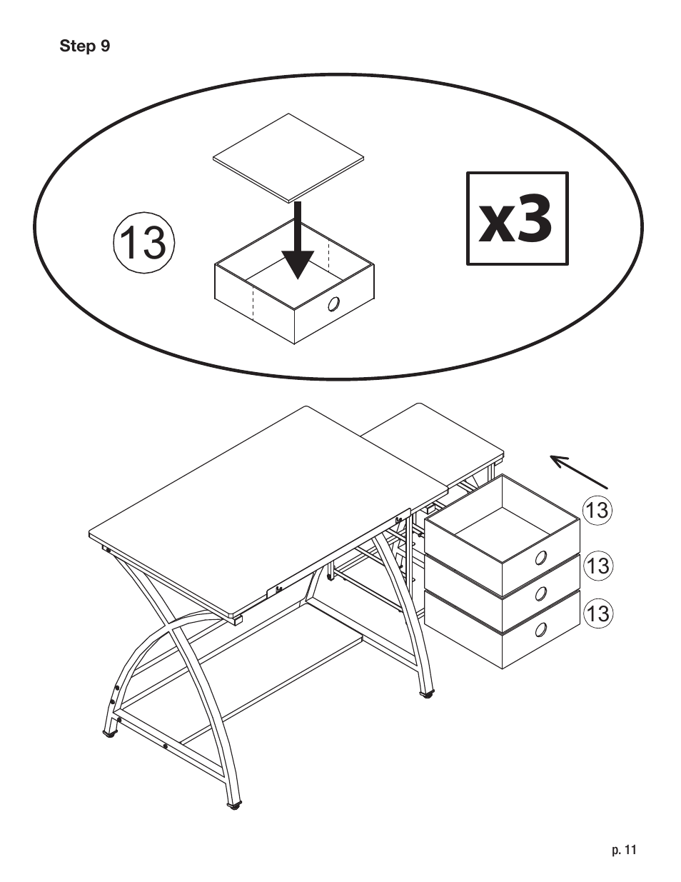 Studio Designs Comet Center with Stool User Manual | Page 11 / 13