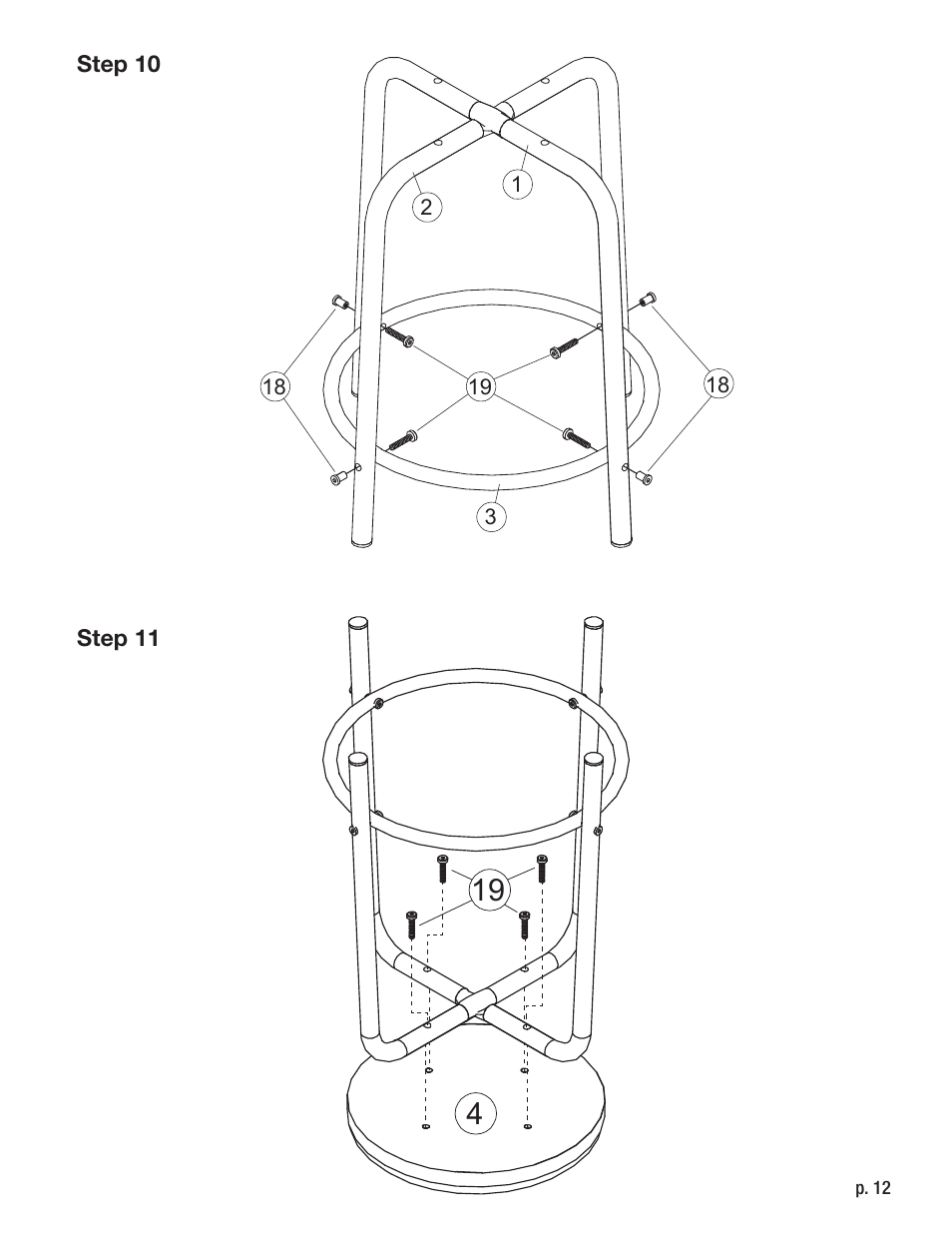 Studio Designs Comet Center with Stool User Manual | Page 12 / 13