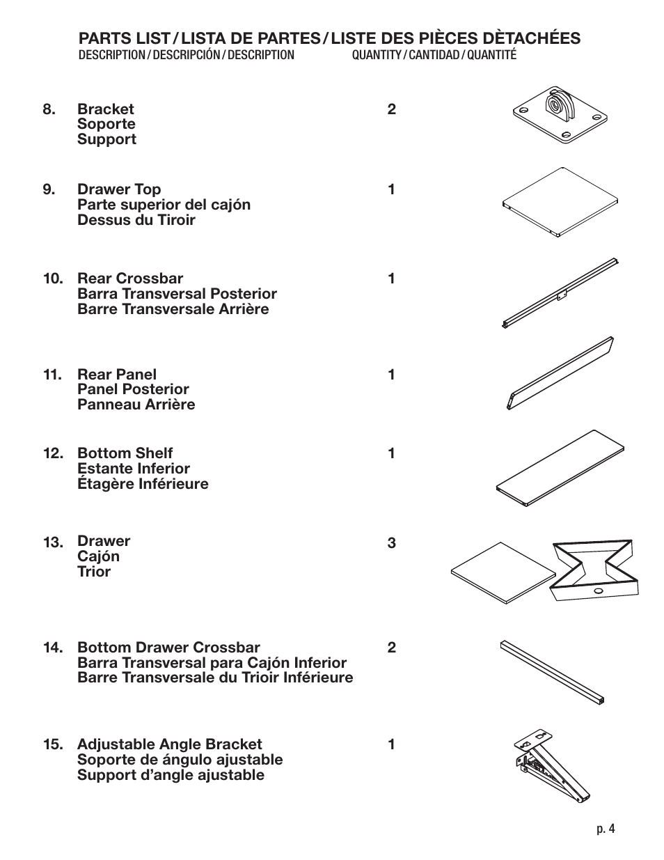 Studio Designs Comet Center with Stool User Manual | Page 4 / 13