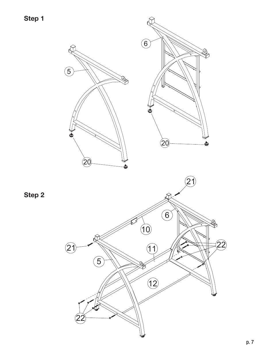 Studio Designs Comet Center with Stool User Manual | Page 7 / 13