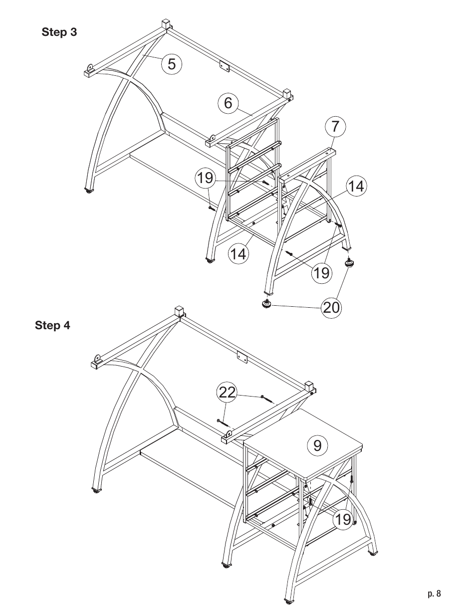 Studio Designs Comet Center with Stool User Manual | Page 8 / 13