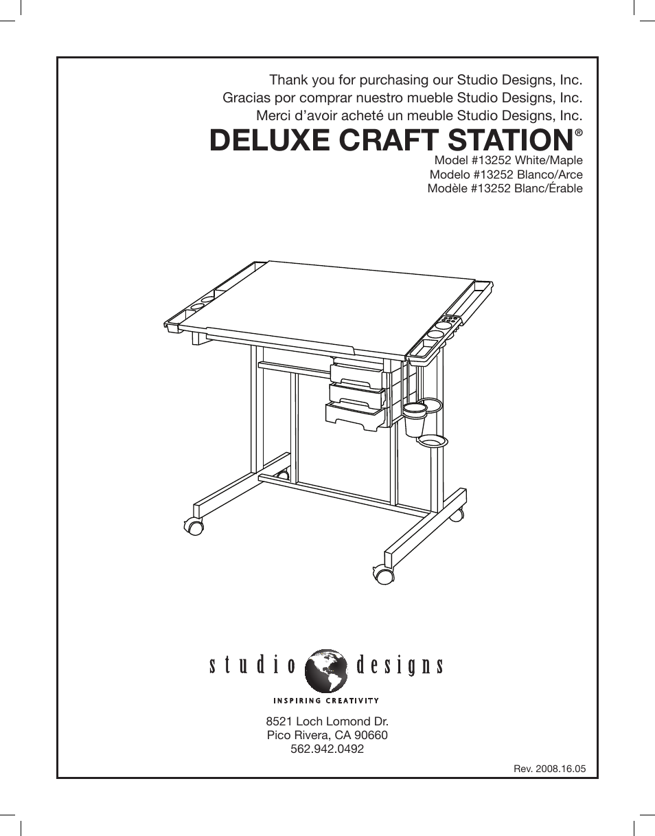 Studio Designs Deluxe Craft Station User Manual | 12 pages