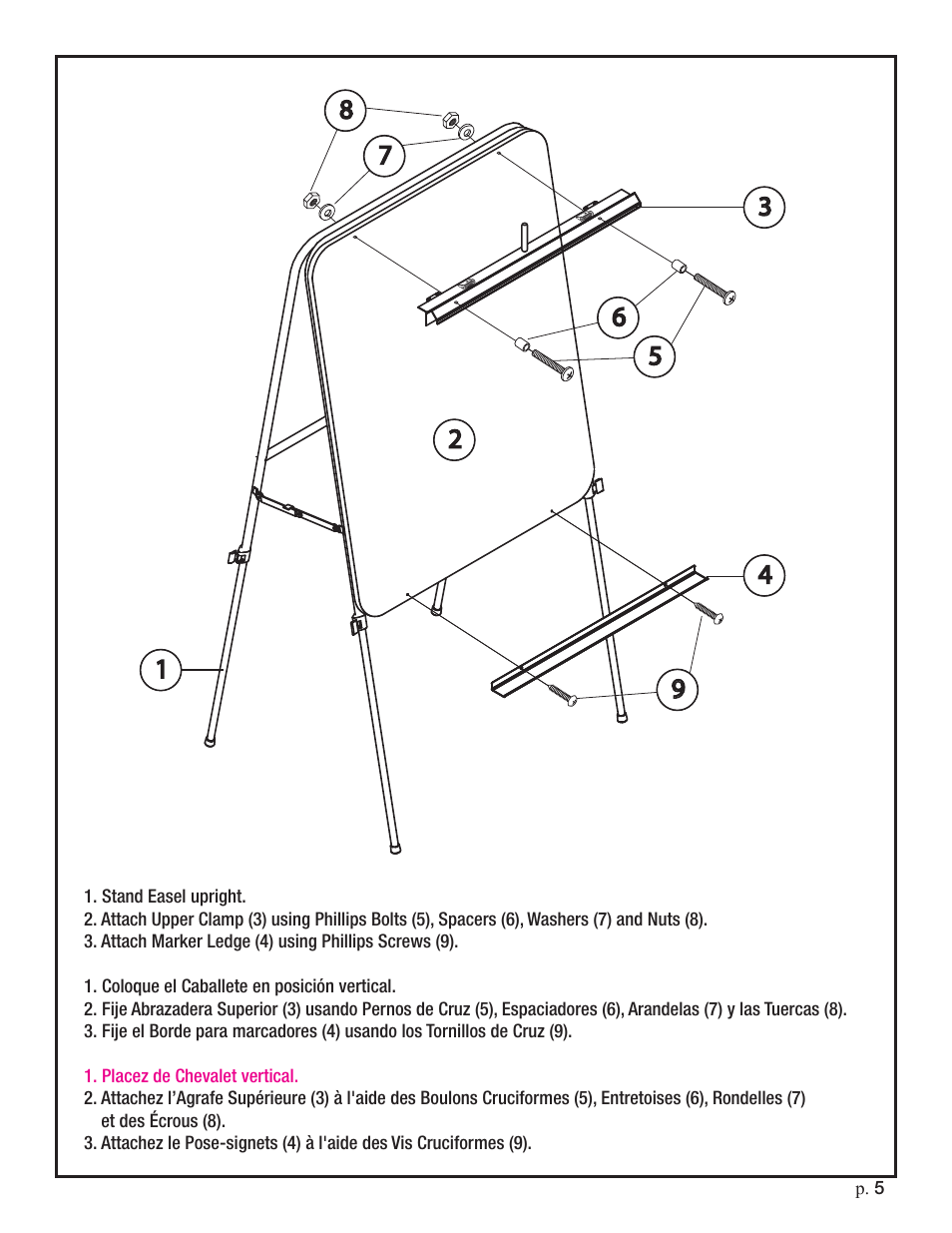 Studio Designs Deluxe Presentation Easel User Manual | Page 5 / 6