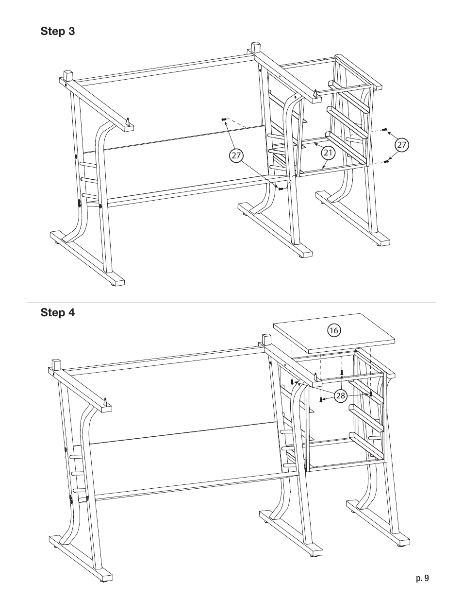 Step 4, Step 3 | Studio Designs Eclipse Craft Center User Manual | Page 9 / 14