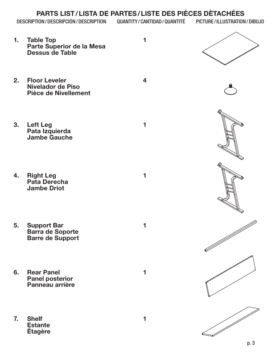 Studio Designs Eclipse Table with Stool User Manual | Page 3 / 11