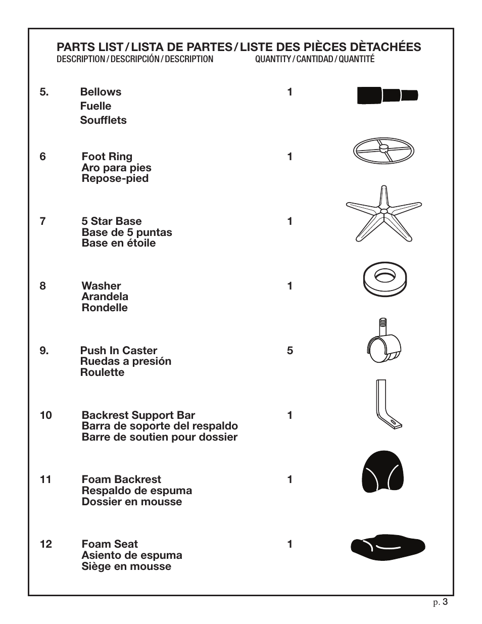 Studio Designs Ergo Pro Chair User Manual | Page 3 / 8