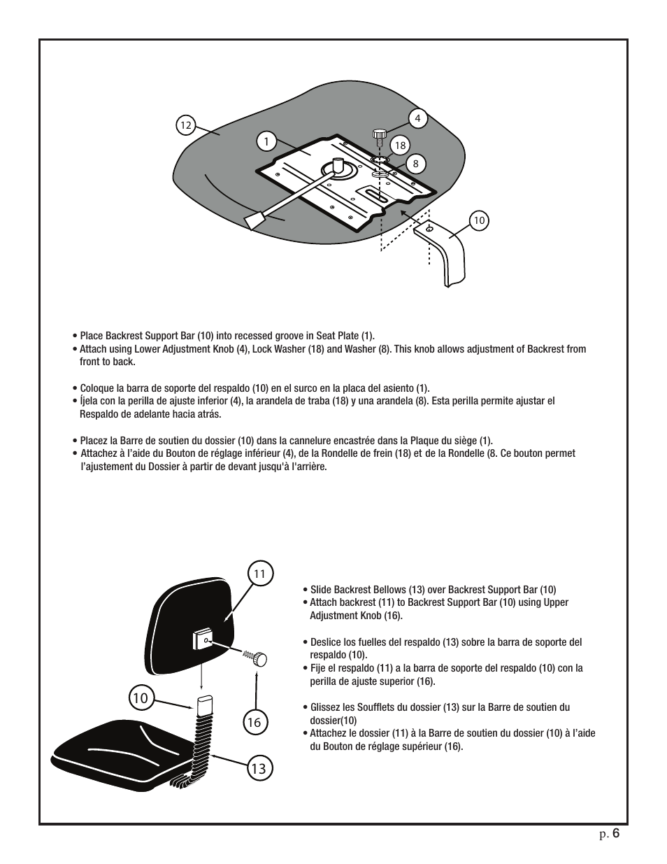 Studio Designs Ergo Pro Chair User Manual | Page 6 / 8