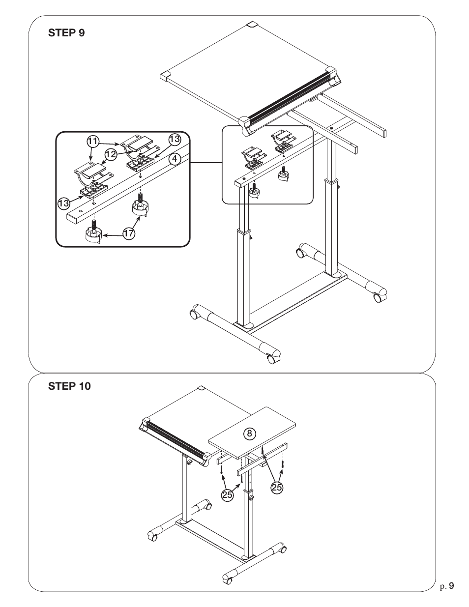 Studio Designs Europa Split Top Desk User Manual | Page 9 / 10