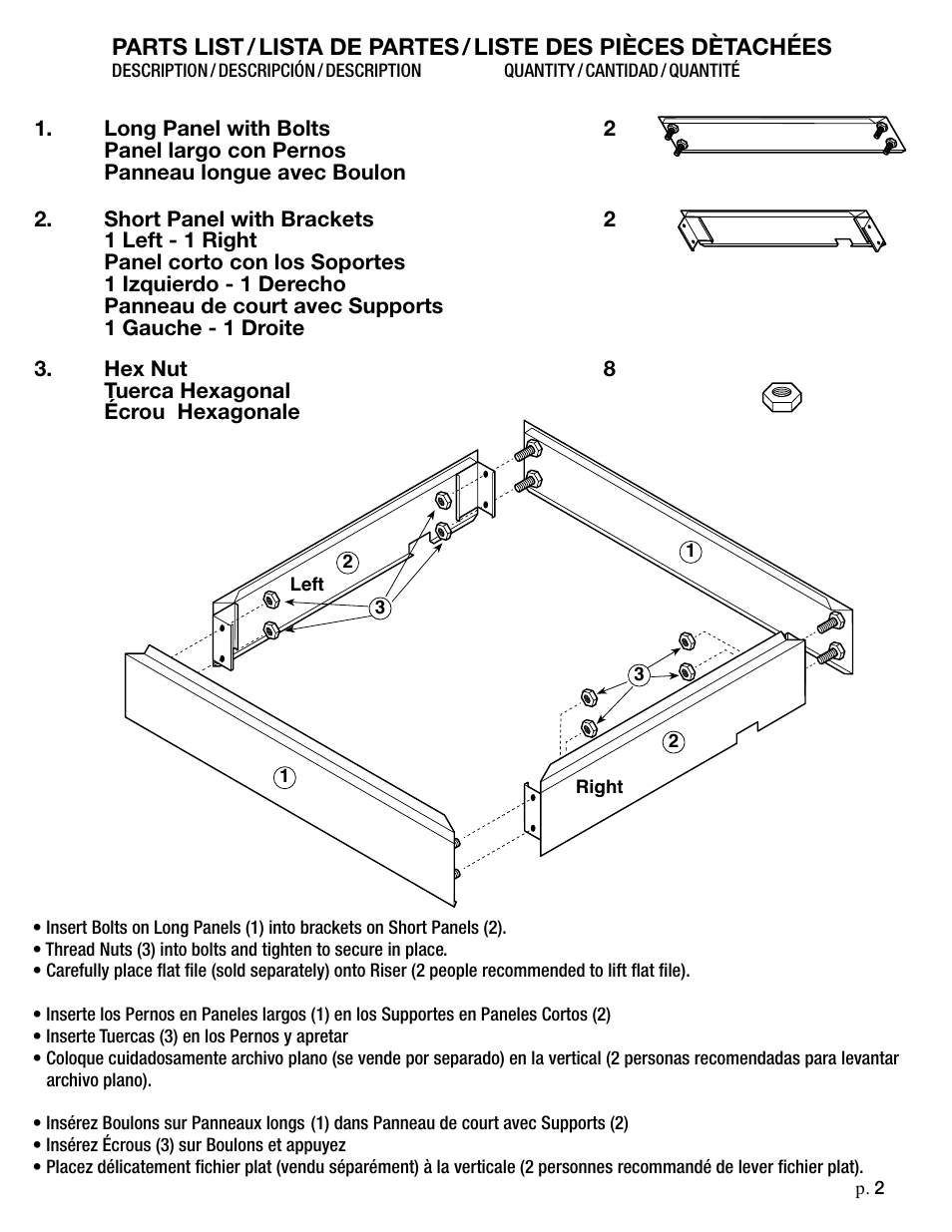 Studio Designs Flat File Riser User Manual | Page 2 / 3