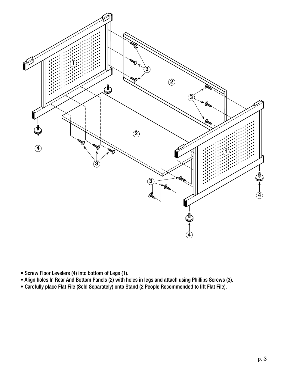 Studio Designs Flat File Stand User Manual | Page 3 / 4