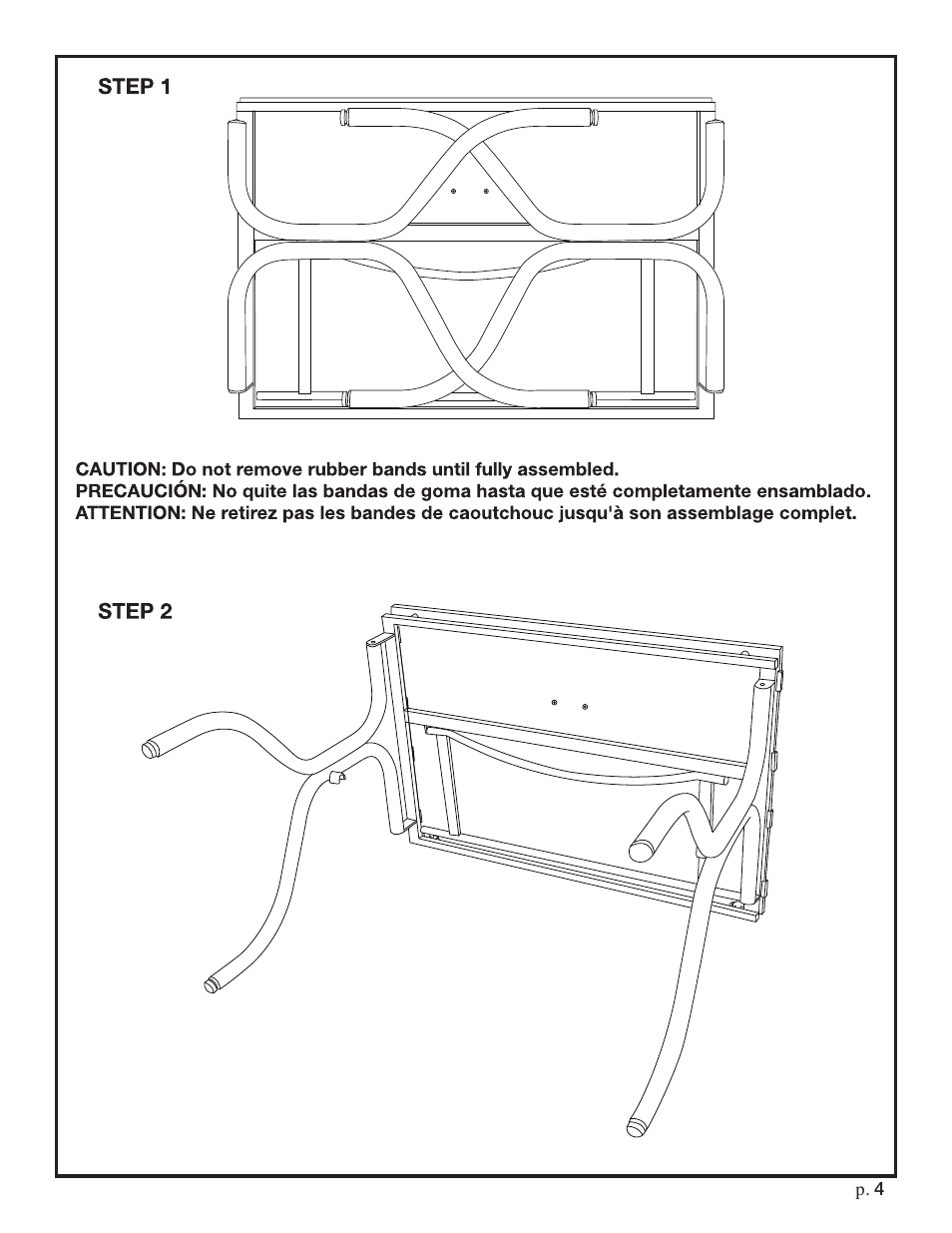 Studio Designs Folding Craft Station with Wood Top User Manual | Page 4 / 7