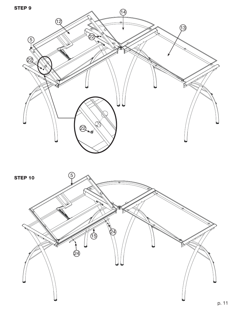 Studio Designs Futura LS WorkCenter with Tilt User Manual | Page 11 / 12