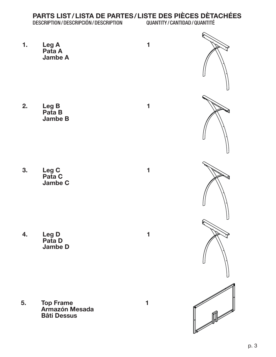 Studio Designs Futura LS WorkCenter with Tilt User Manual | Page 3 / 12