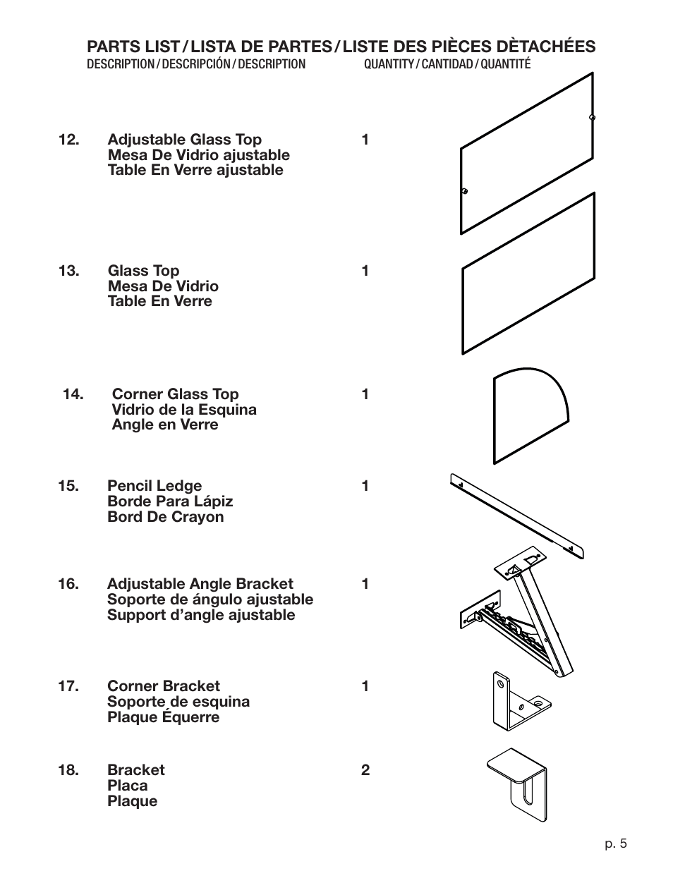 Studio Designs Futura LS WorkCenter with Tilt User Manual | Page 5 / 12