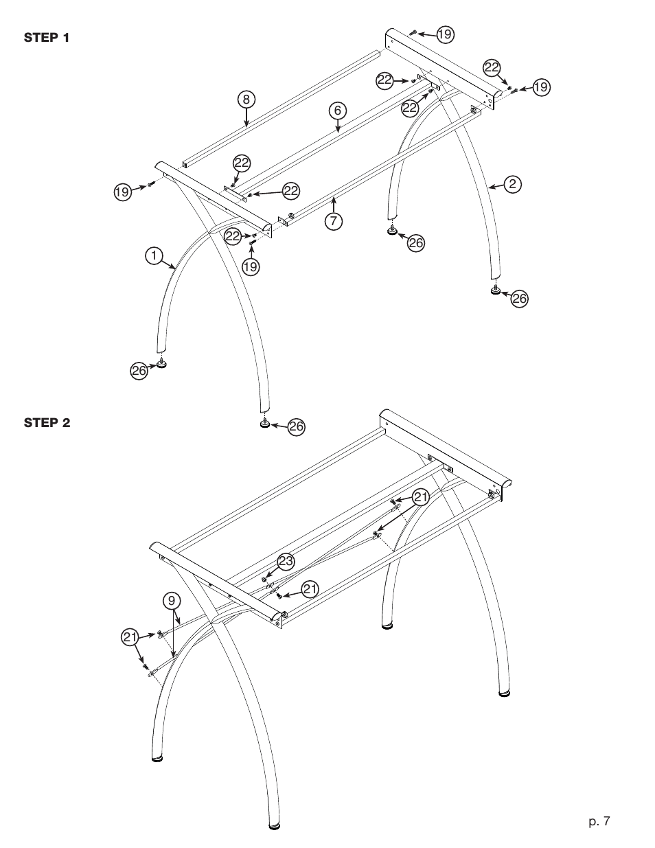 Studio Designs Futura LS WorkCenter with Tilt User Manual | Page 7 / 12