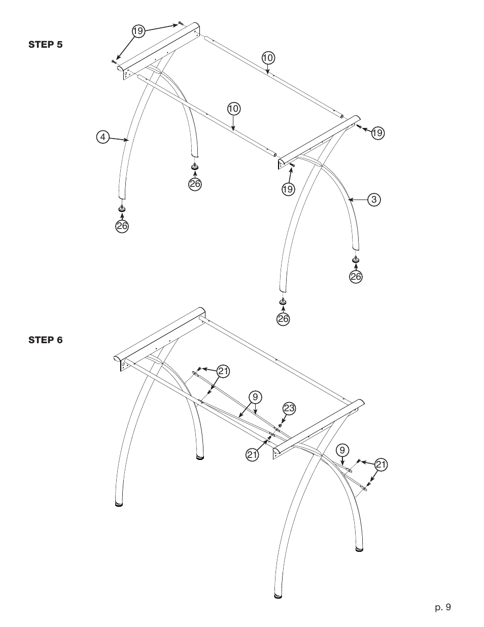 Studio Designs Futura LS WorkCenter with Tilt User Manual | Page 9 / 12