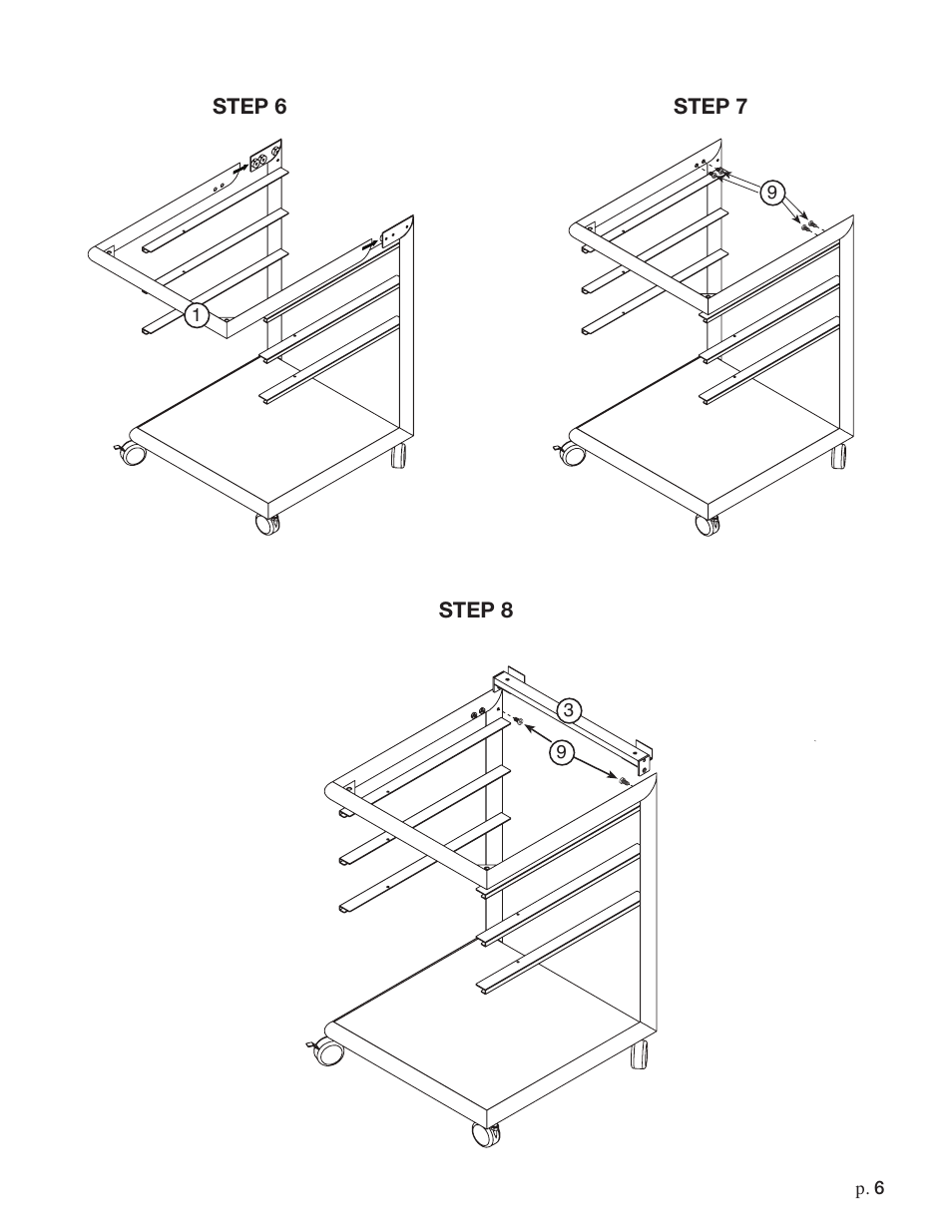 Studio Designs Futura Mobile Storage Cart User Manual | Page 6 / 9