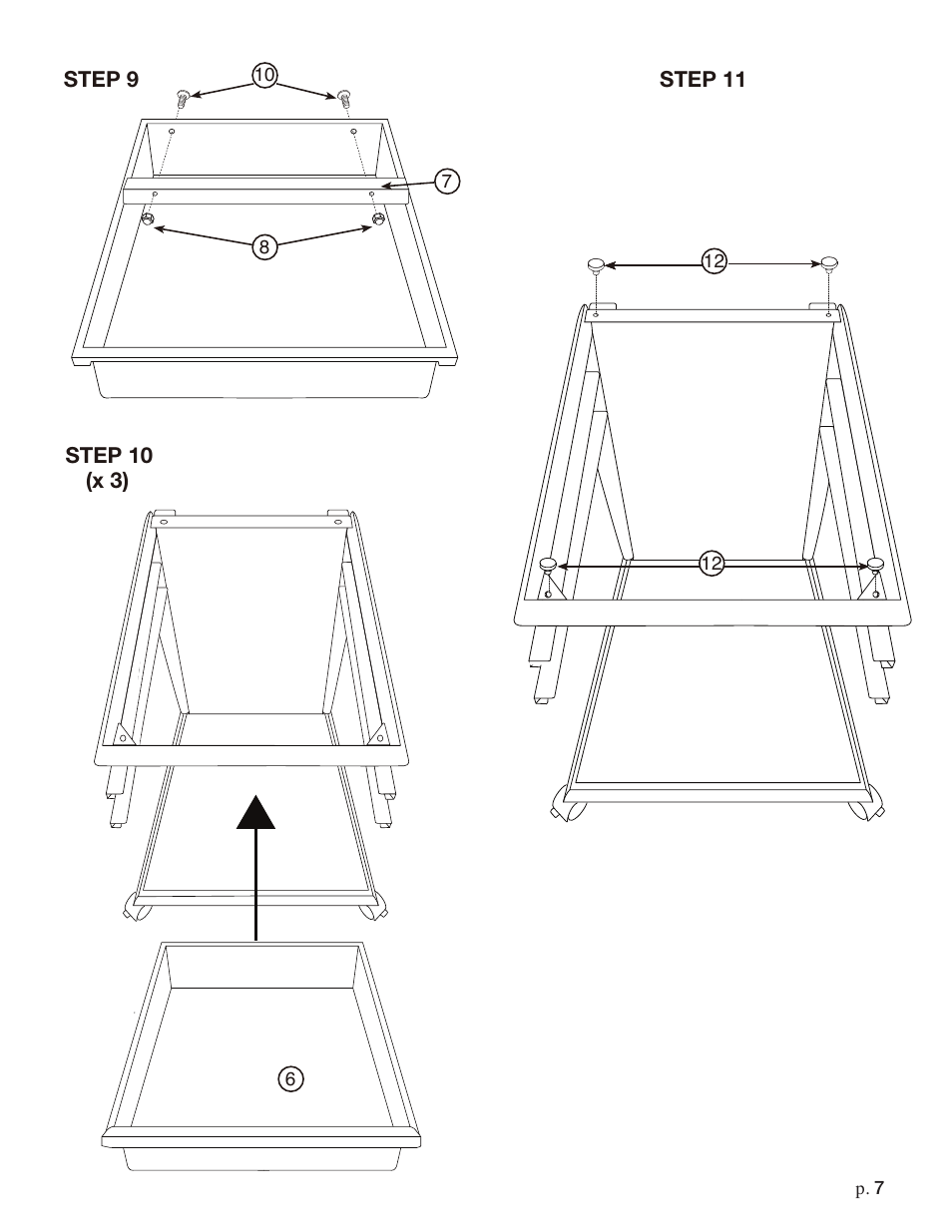 Studio Designs Futura Mobile Storage Cart User Manual | Page 7 / 9