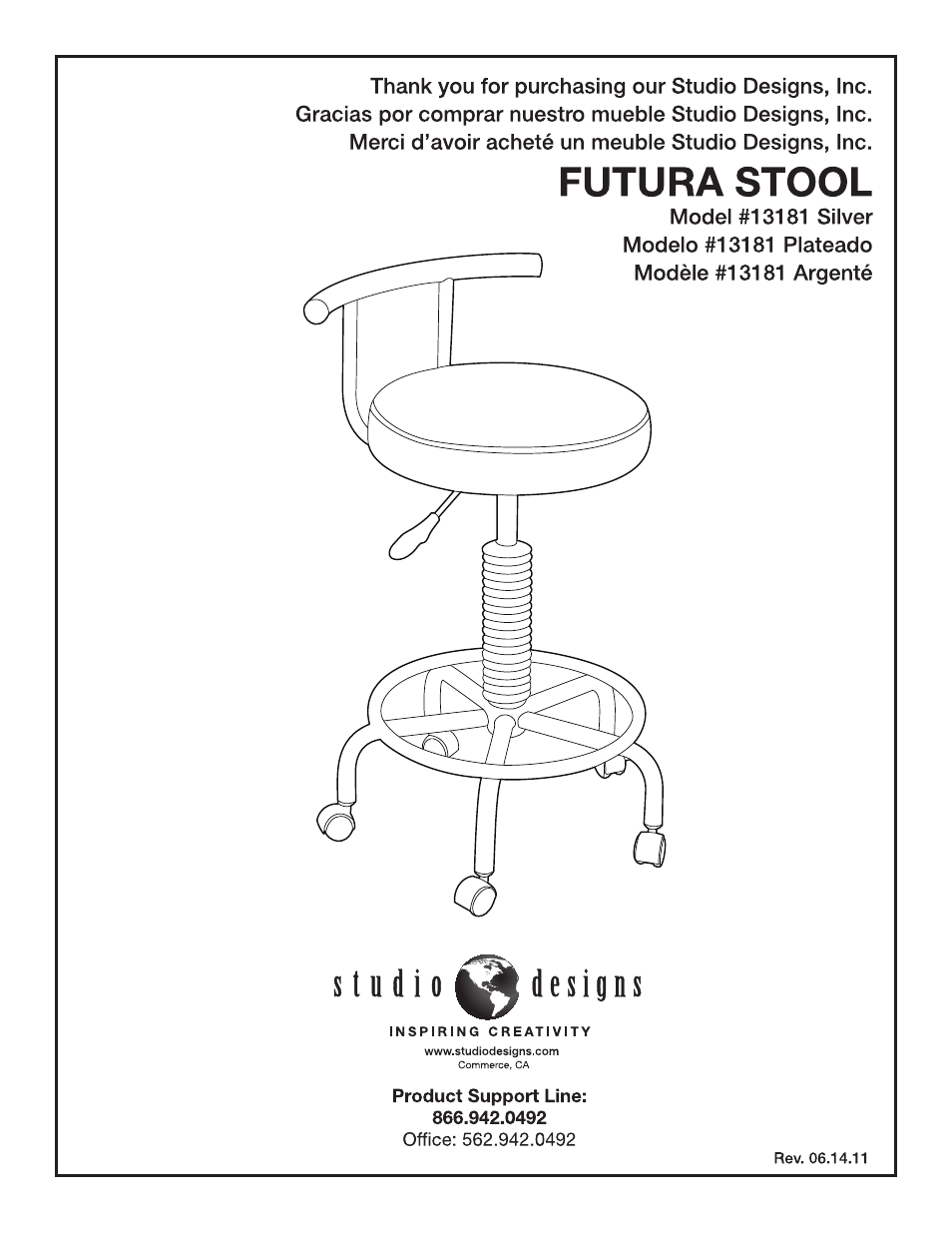 Studio Designs Futura Stool User Manual | 4 pages