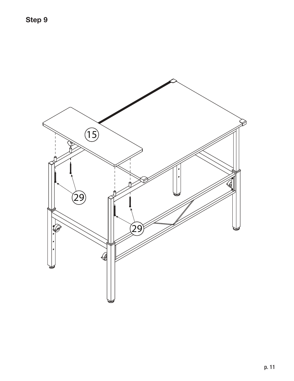 Studio Designs Graphix II Workstation – 30 x 42 inches User Manual | Page 11 / 12