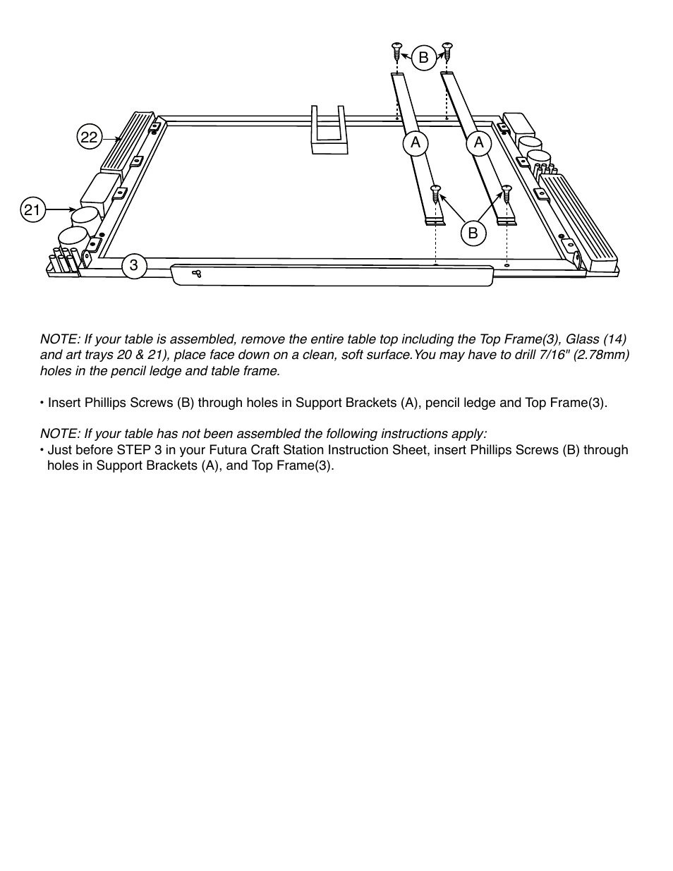 Studio Designs Light Pad Support Bars User Manual | 2 pages