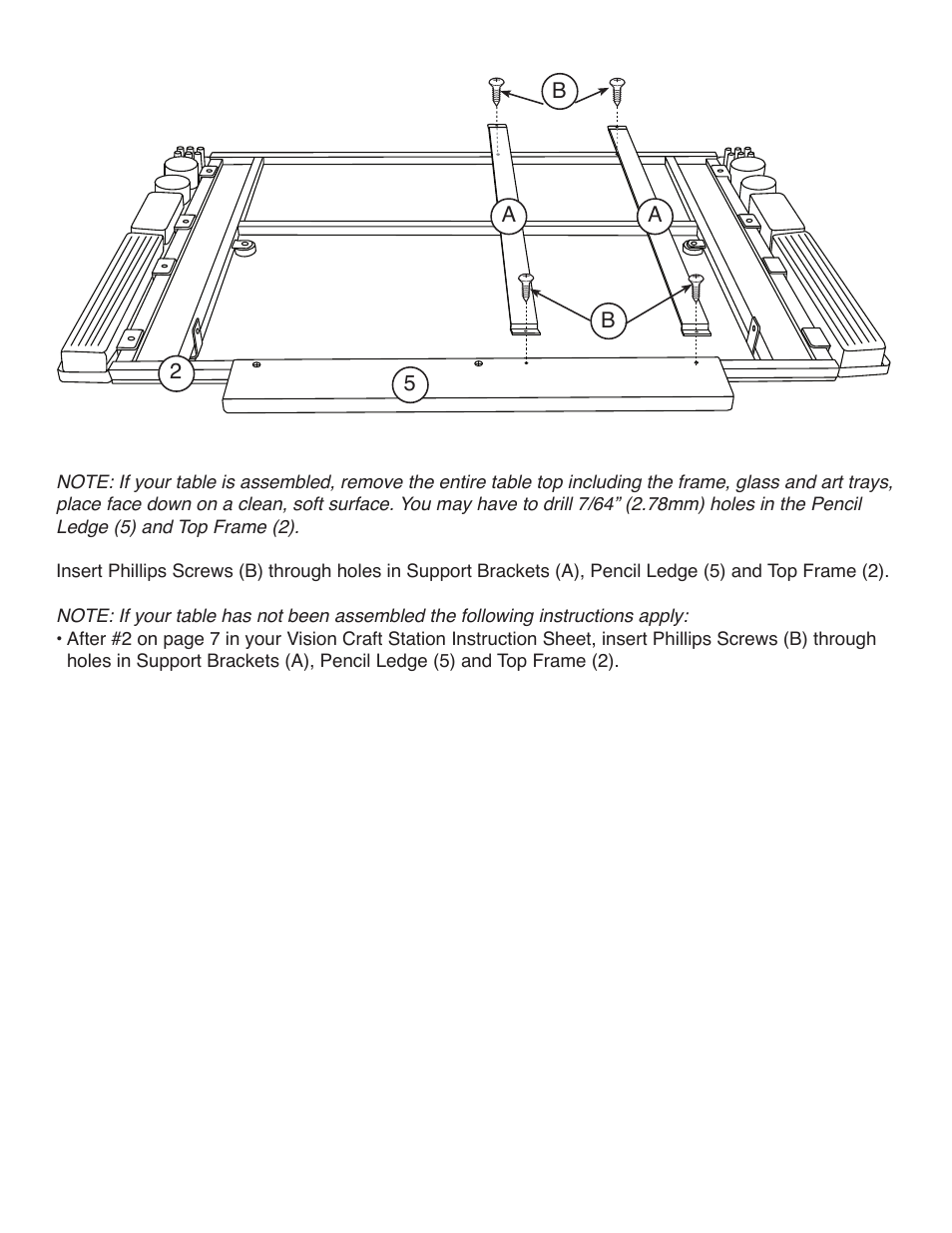 Vision_support_brackets_11.2.10 | Studio Designs Light Pad Support Bars User Manual | Page 2 / 2