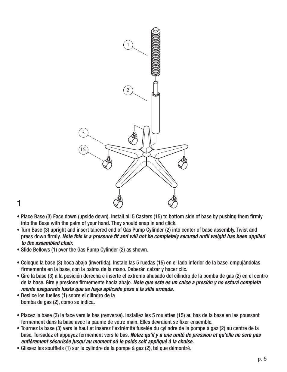 Studio Designs Maxima II Drafting Chair User Manual | Page 5 / 9