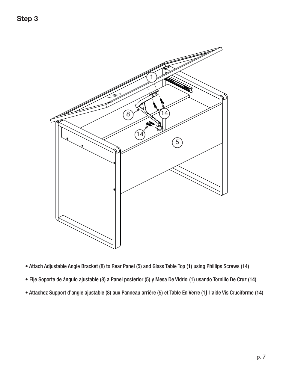 Studio Designs Ponderosa Glass Topped Table User Manual | Page 7 / 9