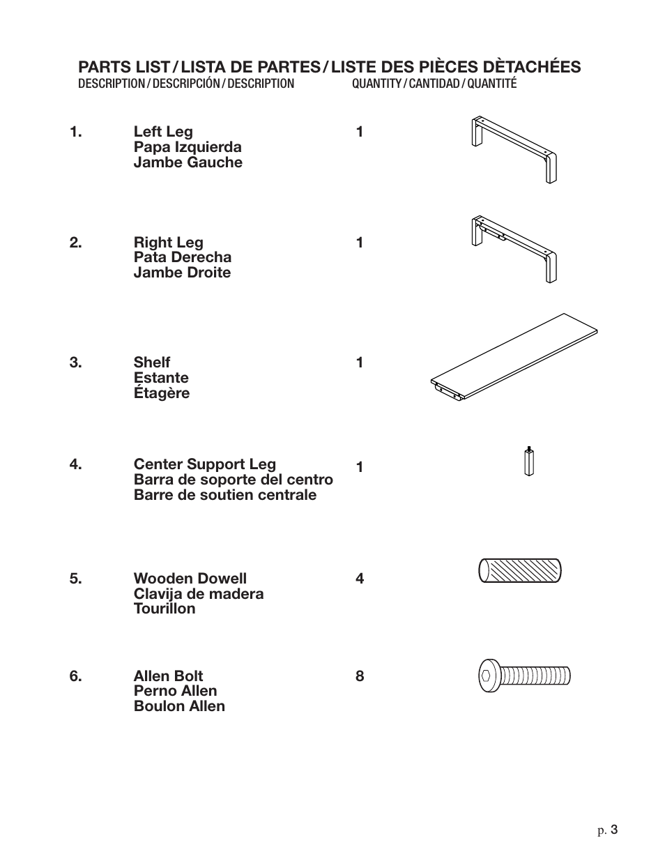 Studio Designs Ponderosa Leg Extensions User Manual | Page 3 / 6